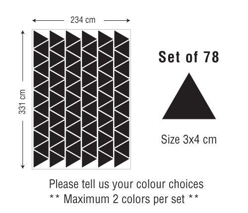 Pattern Triangle (Set Of 78) Wall Sticker